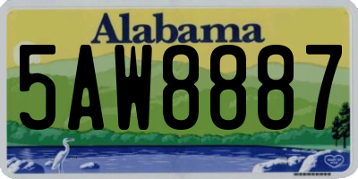 AL license plate 5AW8887