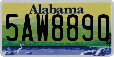 AL license plate 5AW8890
