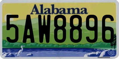 AL license plate 5AW8896