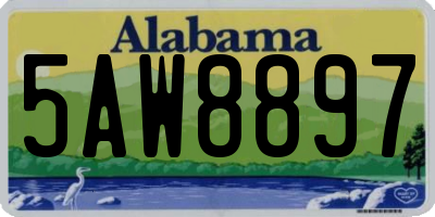 AL license plate 5AW8897