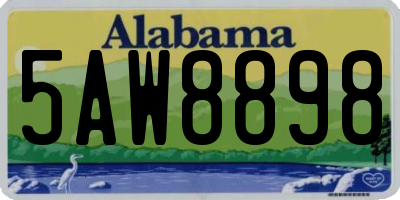 AL license plate 5AW8898