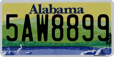 AL license plate 5AW8899