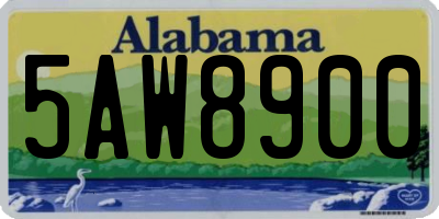 AL license plate 5AW8900