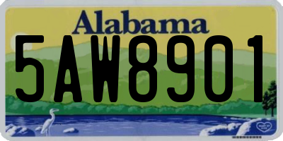 AL license plate 5AW8901