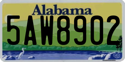 AL license plate 5AW8902