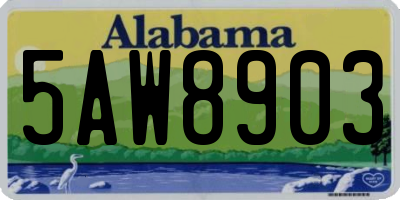 AL license plate 5AW8903
