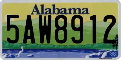 AL license plate 5AW8912