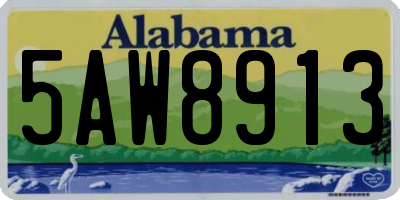 AL license plate 5AW8913