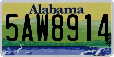 AL license plate 5AW8914