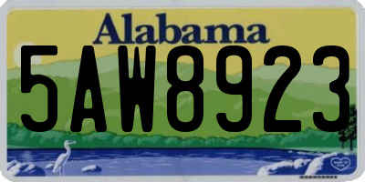 AL license plate 5AW8923