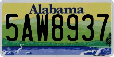 AL license plate 5AW8937