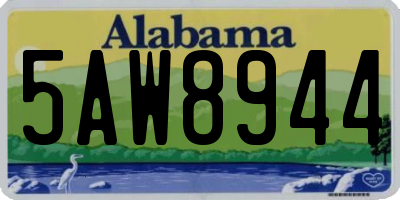 AL license plate 5AW8944