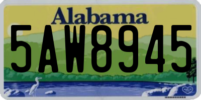 AL license plate 5AW8945