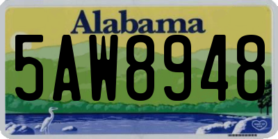 AL license plate 5AW8948