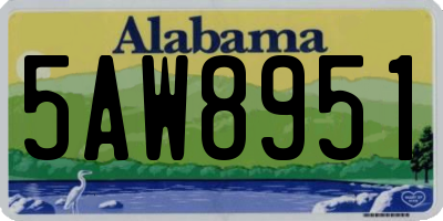 AL license plate 5AW8951