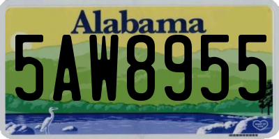 AL license plate 5AW8955