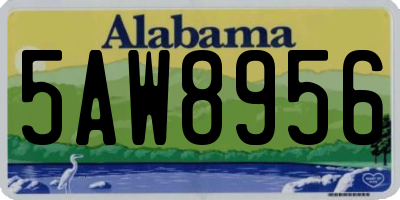 AL license plate 5AW8956