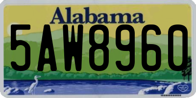 AL license plate 5AW8960
