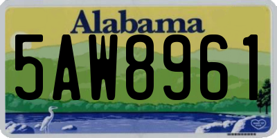 AL license plate 5AW8961