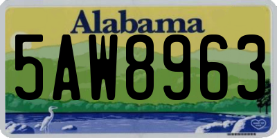 AL license plate 5AW8963