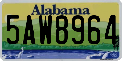 AL license plate 5AW8964