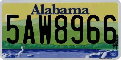 AL license plate 5AW8966