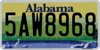 AL license plate 5AW8968