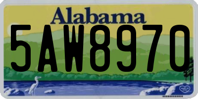 AL license plate 5AW8970