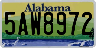 AL license plate 5AW8972