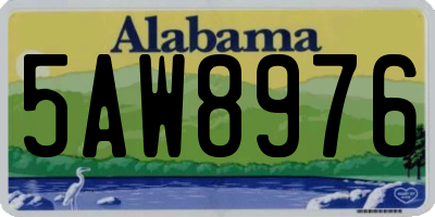 AL license plate 5AW8976