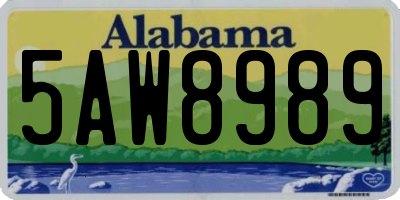 AL license plate 5AW8989