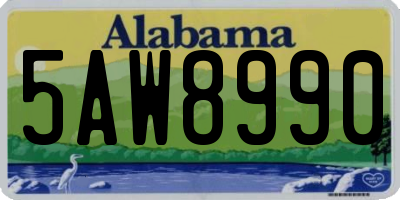 AL license plate 5AW8990