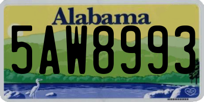 AL license plate 5AW8993