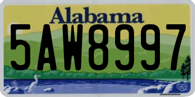 AL license plate 5AW8997