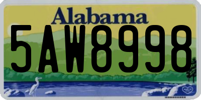 AL license plate 5AW8998