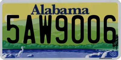 AL license plate 5AW9006