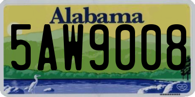 AL license plate 5AW9008
