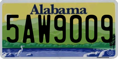 AL license plate 5AW9009