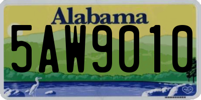 AL license plate 5AW9010