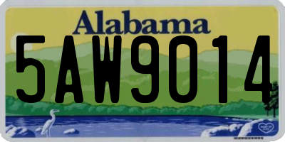 AL license plate 5AW9014