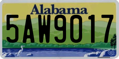 AL license plate 5AW9017