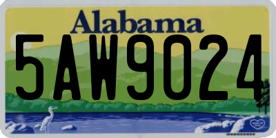 AL license plate 5AW9024