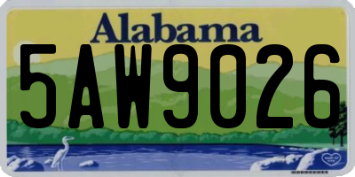 AL license plate 5AW9026