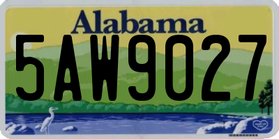 AL license plate 5AW9027