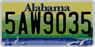 AL license plate 5AW9035