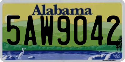 AL license plate 5AW9042
