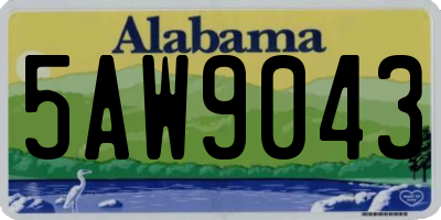 AL license plate 5AW9043