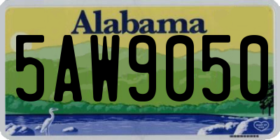 AL license plate 5AW9050