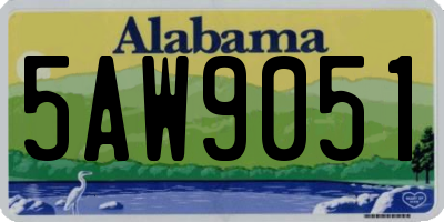 AL license plate 5AW9051