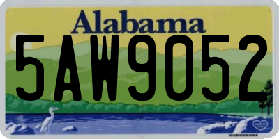 AL license plate 5AW9052